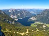 Výhled z hory Krippenstein - turistika v Solné Komoře